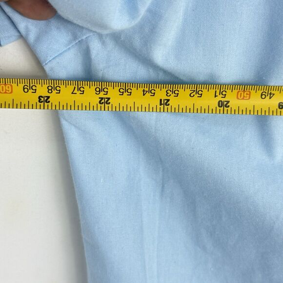 Men's Solid Light Blue Button-Down Short-Sleeve Shirt Medium NWOT - Picture 11 of 16